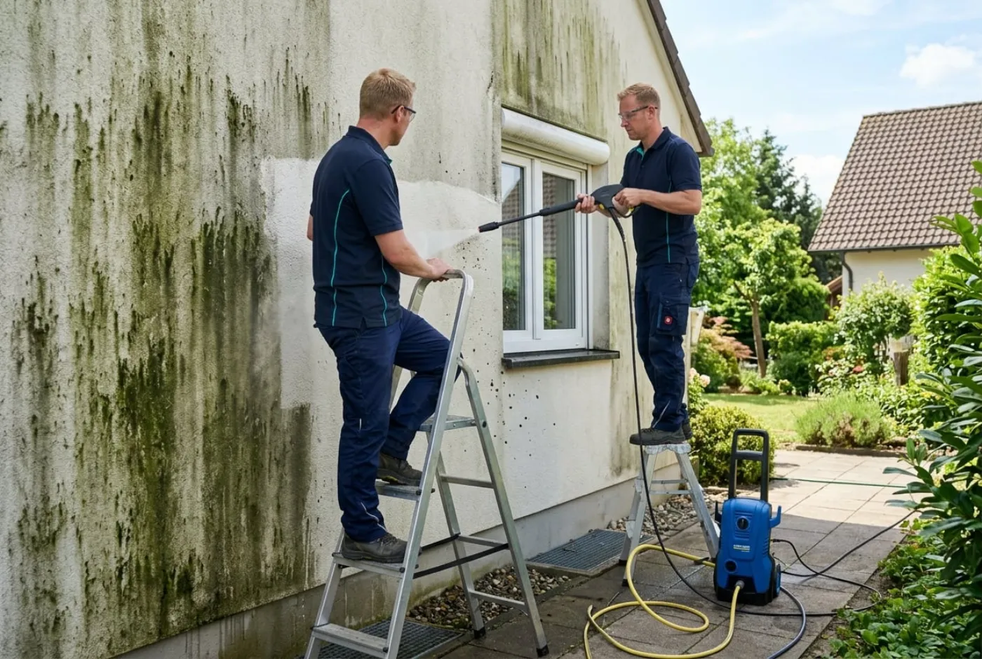 Materialschonende Fassadenreinigung